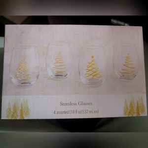 Pier 1 Stemless Glasses (Christmas)